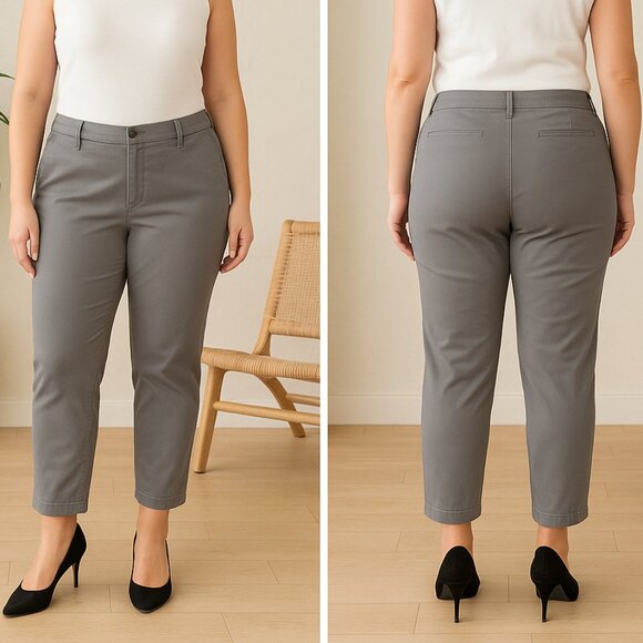 Old Navy Pixie Gray Ankle Pants - Picture 1 of 12